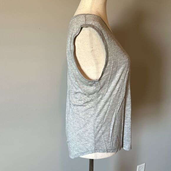 J Crew sz S sleeveless casual grey heathered top tank - Picture 3 of 6